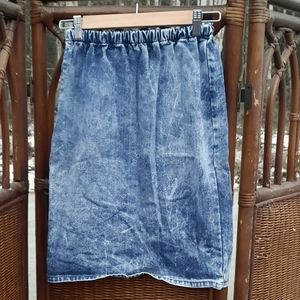 🍀3/15 Vintage Young girl Jean 80s Skirt